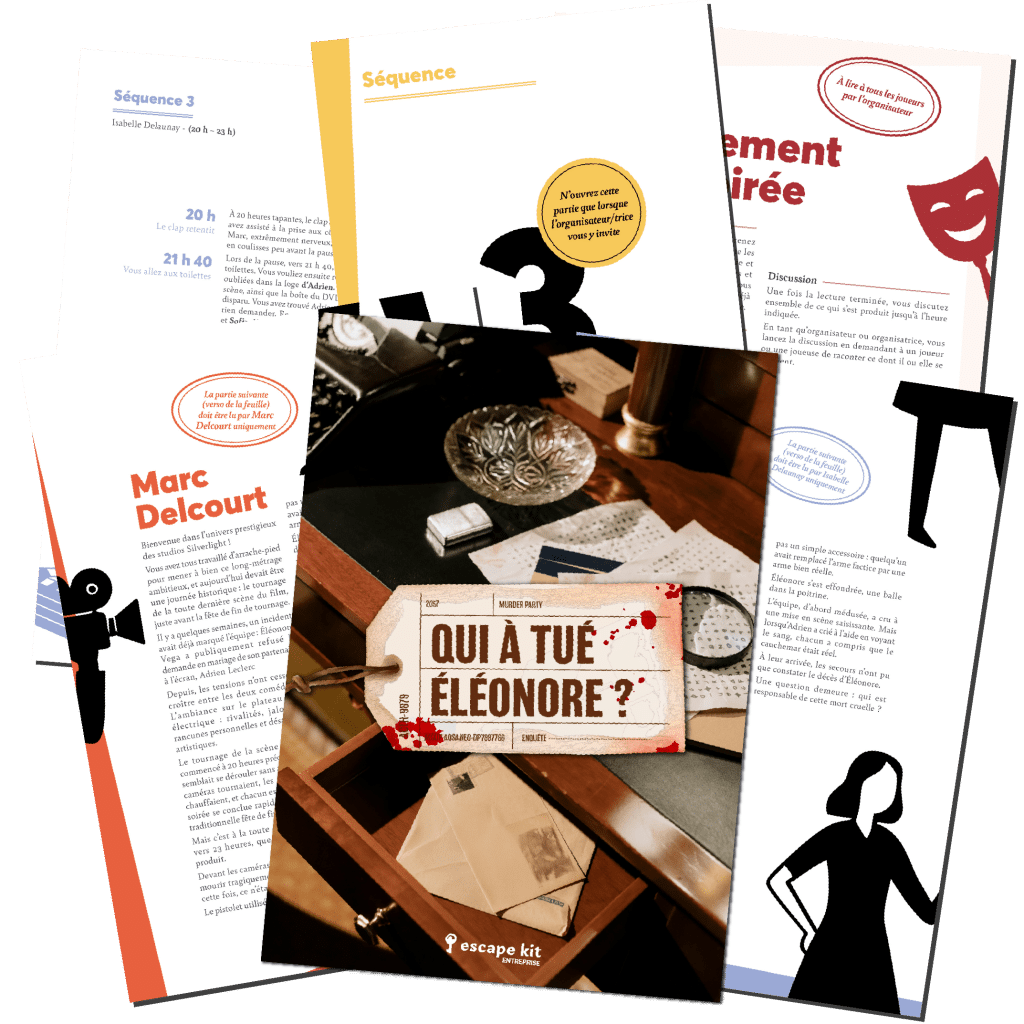 CONTENU KIT MURDER PARTY ENTREPRISE